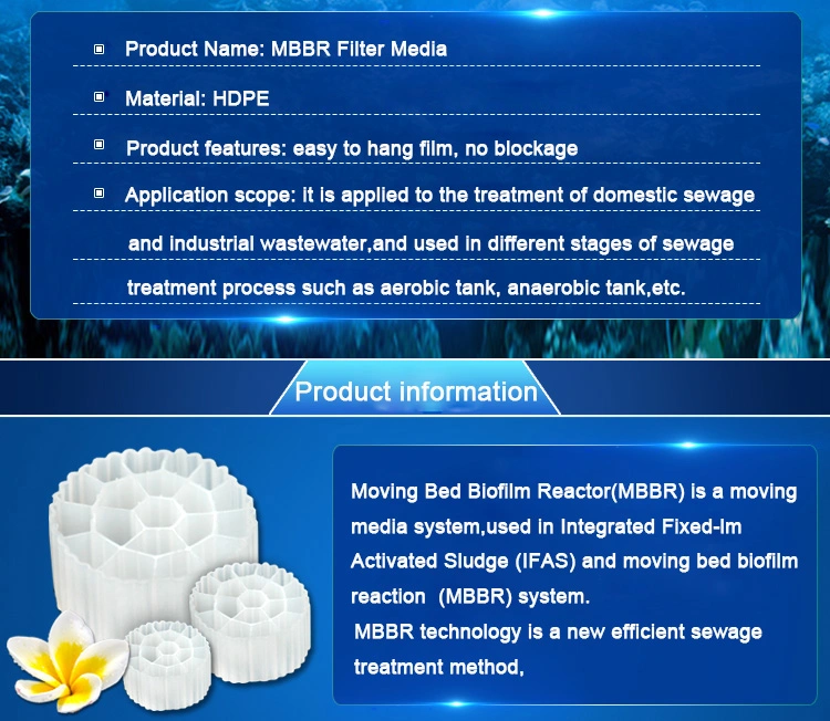 PE06 Bio Filter Aquarium Media Filtration Bio Media Mbbr for Water Treatment