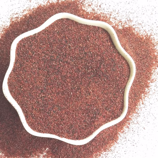 Jet d'eau abrasif grenat rouge sablage abrasif sable grenat 20 40 30 60 médias abrasifs de maille